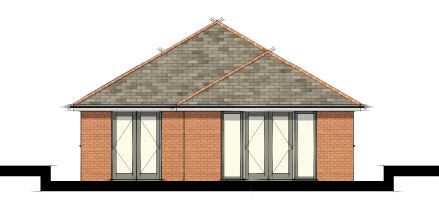 Lot: 105 - HOUSE ON A SUBSTANTIAL PLOT WITH PLANNING FOR AN ADDITIONAL DWELLING - Proposed South Elevation